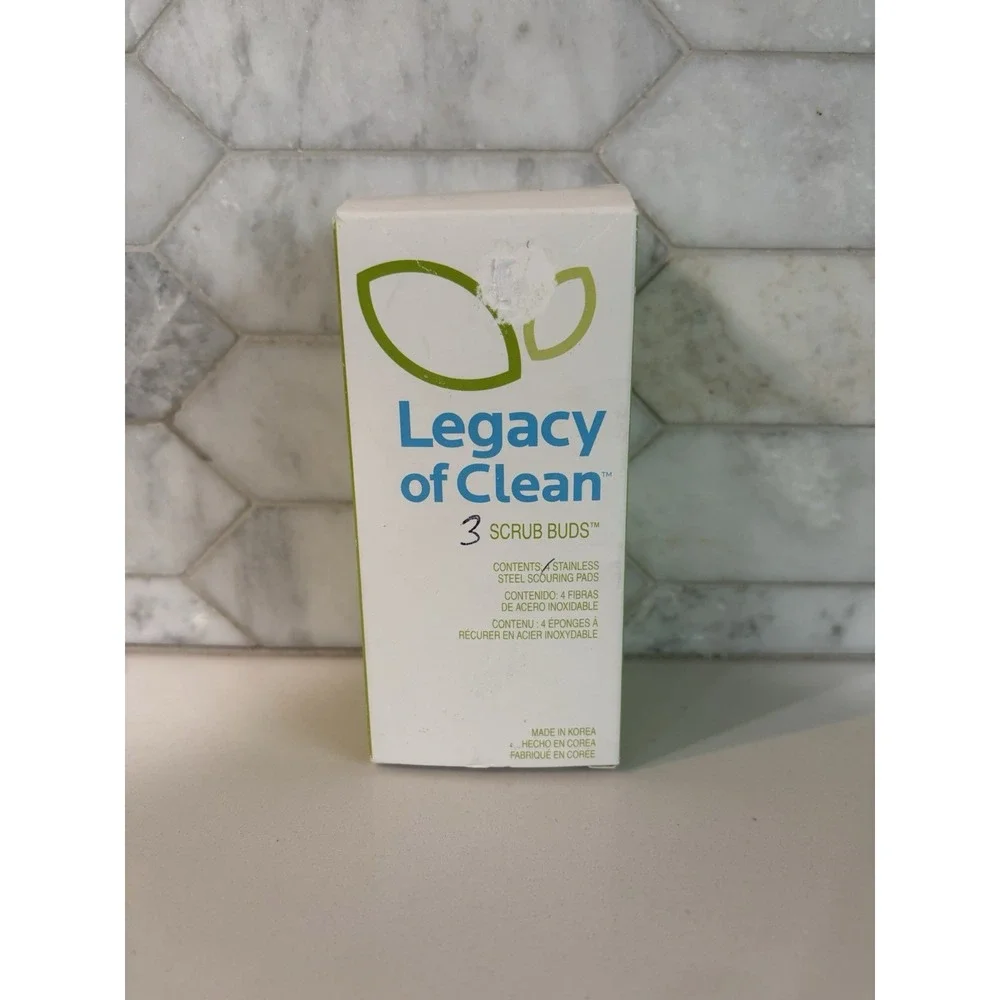 Amway Legacy Of Clean Scrub Buds Scouring Pads 3 Piece/ 1 Missing